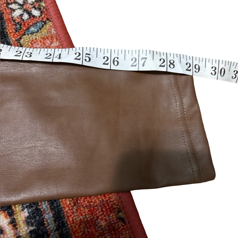 ⏰ 7 For All Mankind Brown Leather Leggings - Picture 8 of 9